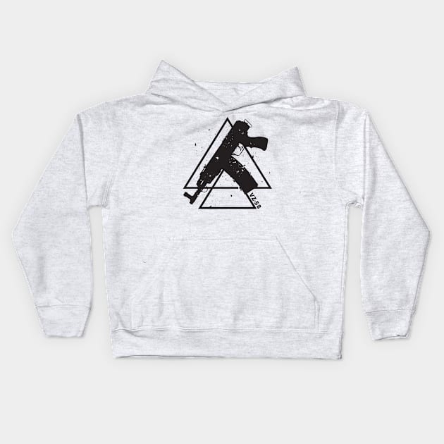 Black Triangles Assault rifle VZ-58 Kids Hoodie by YujiVI